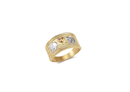 Three Tone Plated Elephant Ring